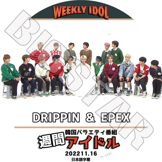 K-POP DVD/ 週間アイドル (2022.11.16) DRIPPIN/ EPEX(日本語字幕あり)/ DRIPPIN ドリピン EPEX イーペックス 韓国番組収録DVD IDOL KPOP DVD