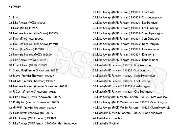 K-POP DVD/ X1 2019 PV&TV セレクト★Flash I`m Here For You Like Always/エックスワン ヨハン ウソク スンウ ヒョンジュン スンヨン ドンピョ..