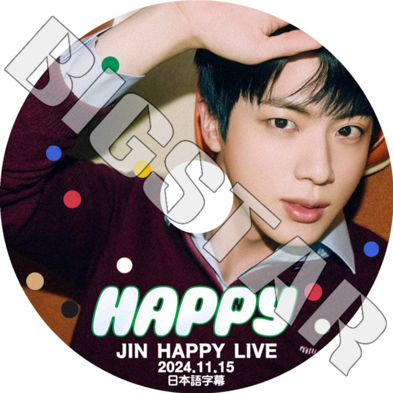 K-POP DVD/ バンタン JIN HAPPY LIVE (2024.11.15) (日本語字幕あり)/ バンタン ジン JIN BANGTAN KPOP DVD