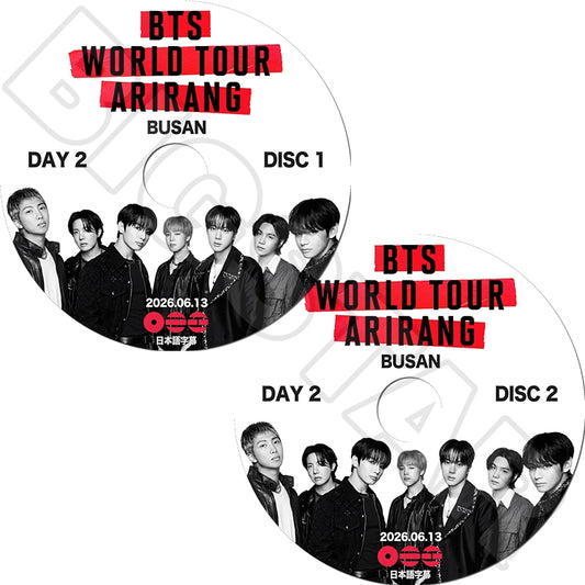 K-POP DVD/ バンタン 2026 BTS WORLD TOUR IN BUSAN DAY2 (2026.06.13) (2枚SET) (日本語音声)/ アリラン 釜山公演..