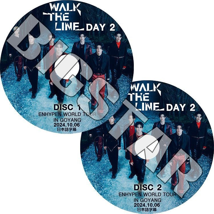 K-POP DVD/ ENHYPEN WORLD TOUR コンサート WALK THE LINE DAY2 (2枚Set) (2024.10.06) (日本語字幕あり)/ エンハイフン ヒスン ジェイ..