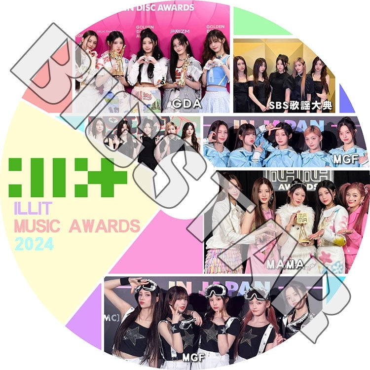 K-POP DVD/ ILLIT CUT 2024 MUSIC Awards/ ILLIT アイリット ユナ ミンジュ モカ ヨンソ ウォンヒ イロハ KPOP DVD