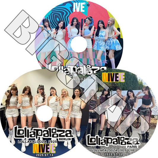 K-POP DVD/ IVE 2024 2025 Lollapalooza LIVE (3枚SET) CHICAGO, BERLIN, PARIS/ IVE アイブ ユジン ガウル レイ ウォニョン リズ イソ KPOP DVD