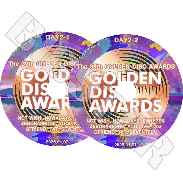 K-POP DVD/ 2025 39th Golden Disk Awards 2DAY (2枚Set) (2025.01.07)/ SEVENTEEN ENHYPEN TXT NCT IVE GFRIEND ZB1 IZNA NOWDAYS..