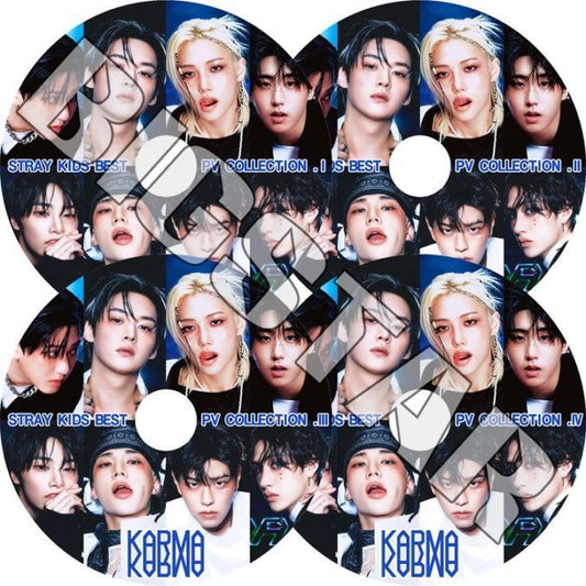K-POP DVD/ STRAY KIDS 2025 BEST PV (4枚SET)★CEREMONY Walkin On Water JJAM Chk Chk Boom LALALALA S-Class CASE 143 MANIAC..