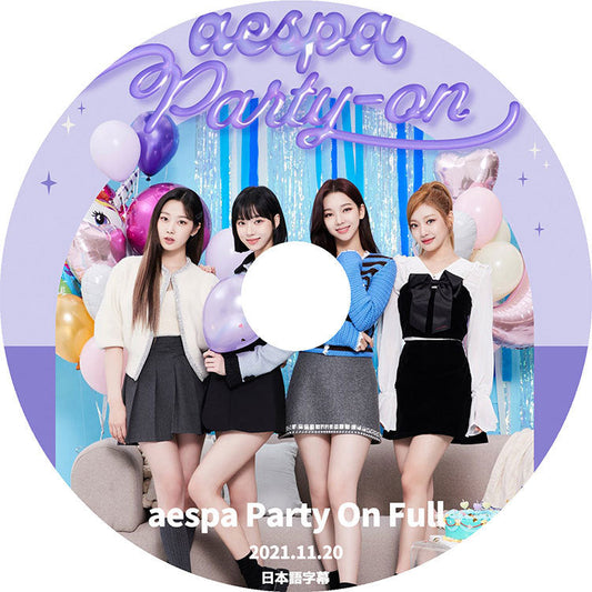 K-POP DVD/ aespa Party On(2021.11.20)(日本語字幕あり)/ エスパ カリナ ジゼル ウィンター ニンニン KPOP DVD