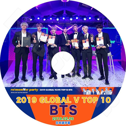 K-POP DVD/ バンタン 2019 GLOBAL V LIVE TOP10 (2019.02.26)(日本語字幕あり)／防弾 ラップモンスター シュガ ジン ジェイホープ ジミン ブィ..