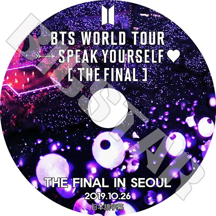K-POP DVD/ バンタン THE FINAL IN SEOUL(2019.10.26) WORLD TOUR(日本語字幕あり)／防弾 RM シュガ ジン ジェイホープ ジミン ブィ ジョングク