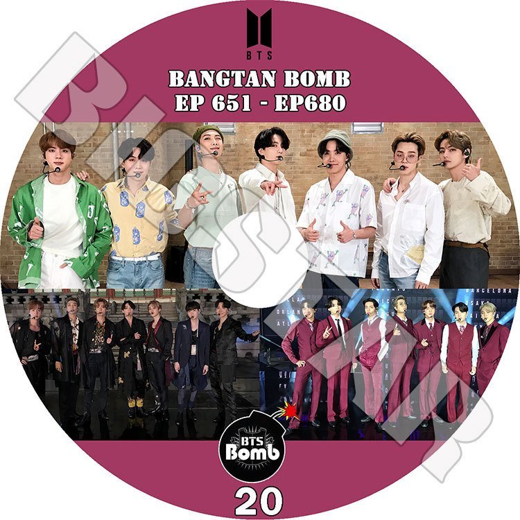 K-POP DVD/ BANGTAN BOMB 20 (EP651-EP680)(日本語字幕なし)/ 防弾 ラップモンスター シュガ ジン ジェイホープ ジミン ブィ ジョングク  KPOP