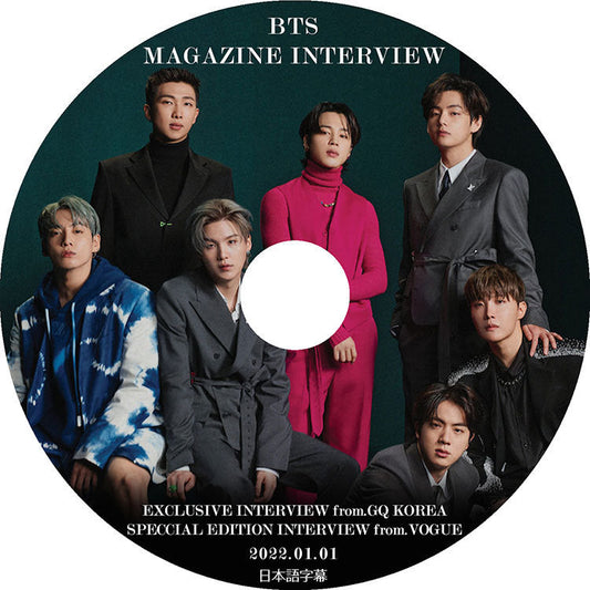 K-POP DVD/ バンタン MAGAZINE INTERVIEW(2022.01.01)(日本語字幕あり)/ 防弾 ラップモンスター シュガ ジン ジェイホープ ジミン ブィ ジョングク