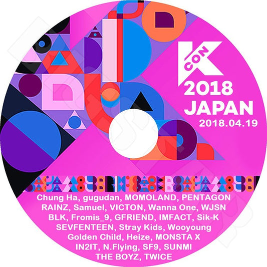 K-POP DVD/ 2018 KCON in JAPAN (2018.04.19)／Wanna One WJSN Gfriend Seventeen Monsta X SF9 TWICE Momoland Gugudan Stray kids 他
