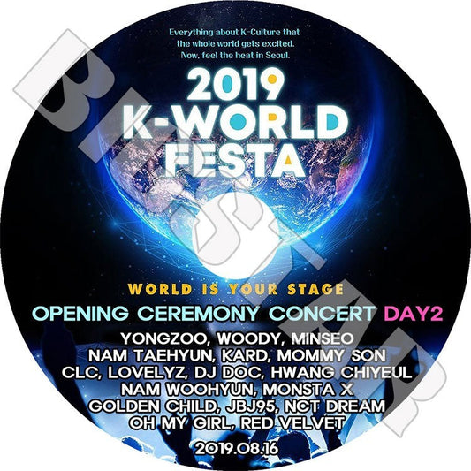 K-POP DVD/ 2019 K-WORLD FESTA DAY2 (2019.08.16) REDVELVET NCT DREAM MONSTA X LOVELYZ 他／LIVE コンサート KPOP DVD