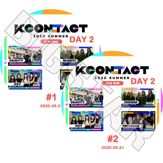 K-POP DVD/ KCONTACT 2020 SUMMER DAY 2 (2枚SET)(2020.06.21)/ ITZY PENTAGON GFRIEND CRAVITY/ LIVE コンサート KPOP DVD