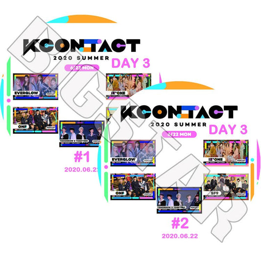 K-POP DVD/ KCONTACT 2020 SUMMER DAY 3 (2枚SET)(2020.06.22)/ IZONE TXT SF9 EVERGLOW ONF/ LIVE コンサート KPOP DVD
