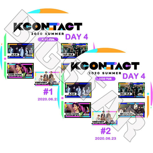K-POP DVD/ KCONTACT 2020 SUMMER DAY 4 (2枚SET)(2020.06.23)/ STRAY KIDS KANG DANIEL (G) IDLE VERI VERY A.C.E/ LIVE コンサート DVD