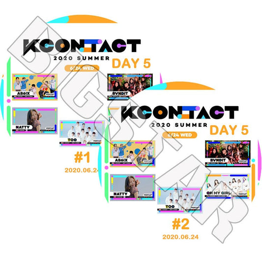 K-POP DVD/ KCONTACT 2020 SUMMER DAY 5 (2枚SET)(2020.06.24)/ AB6SIX OH MY GIRL TOO BVNDIT NATTY/ LIVE コンサート KPOP DVD
