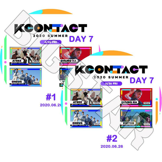 K-POP DVD/ KCONTACT 2020 SUMMER DAY 7 (2枚SET)(2020.06.26)/ ATEEZ ONEUS CHUNG HA VICTON/ LIVE コンサート KPOP DVD