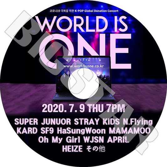 K-POP DVD/ 2020 World Is One(2020.07.09) SUEPR JUNIOR STRAY KIDS MAMAMOO Oh My Girl その他/ コンサート LIVE KPOP DVD