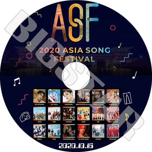K-POP DVD/ 2020 ASIA SONG FESTIVAL(2020.10.16)/ GFRIEND ATEEZ ONEUS MOMOLAND YOOA KANGDANIEL/ コンサート LIVE KPOP DVD