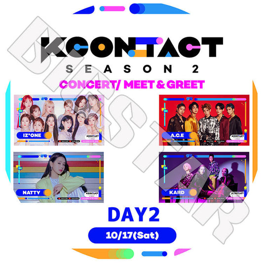 K-POP DVD/ KCONTACT SEASON2 DAY2(2020.10.17)/ IZONE ACE NATTY KARD/ オンラインコンサート KPOP DVD