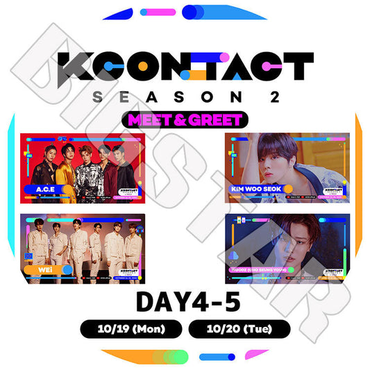 K-POP DVD/ KCONTACT SEASON2 DAY4-5(2020.10.19/20)/ ACE KimWooSeok WEi WOODZ/ オンラインコンサート KPOP DVD