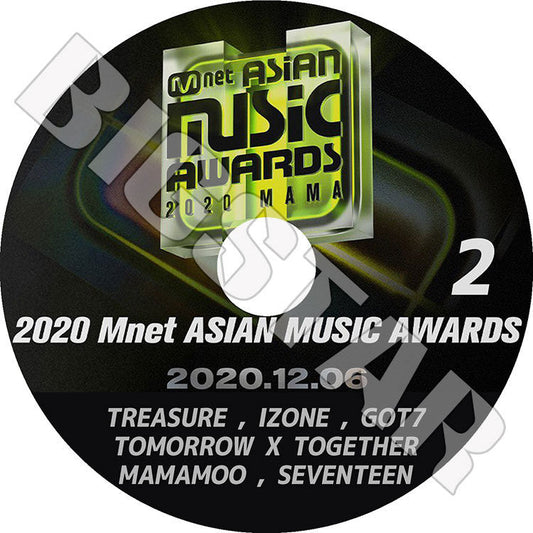 K-POP DVD/ 2020 Mnet Asian Music Awards #2(2020.12.06)/ SEVENTEEN MAMAMOO IZONE TXT GOT7 TREASURE/ コンサート LIVE MAMA 2020