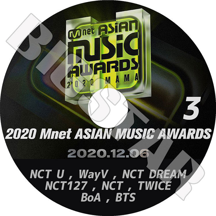 K-POP DVD/ 2020 Mnet Asian Music Awards #3(2020.12.06)/ BTS TWICE NCT BoA/ コンサート LIVE MAMA 2020 KPOP DVD
