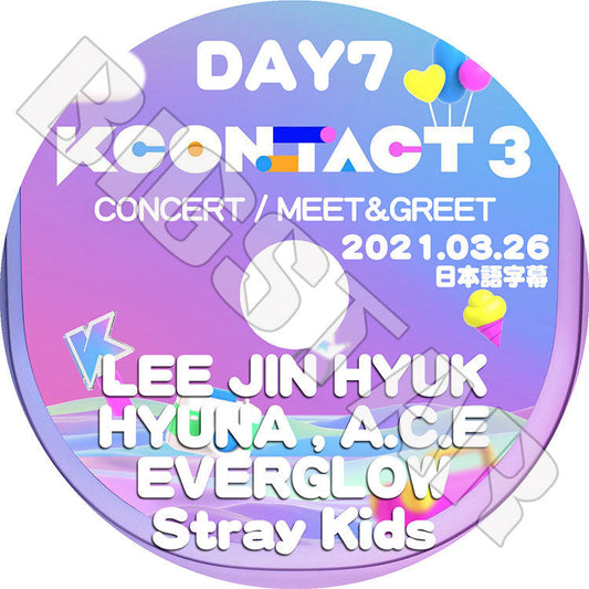 K-POP DVD/ KCONTACT SEASON3 DAY7(2021.03.26)/ Stray Kids EVERGLOW HYUNA その他(日本語字幕あり)/ LIVE コンサート KPOP DVD