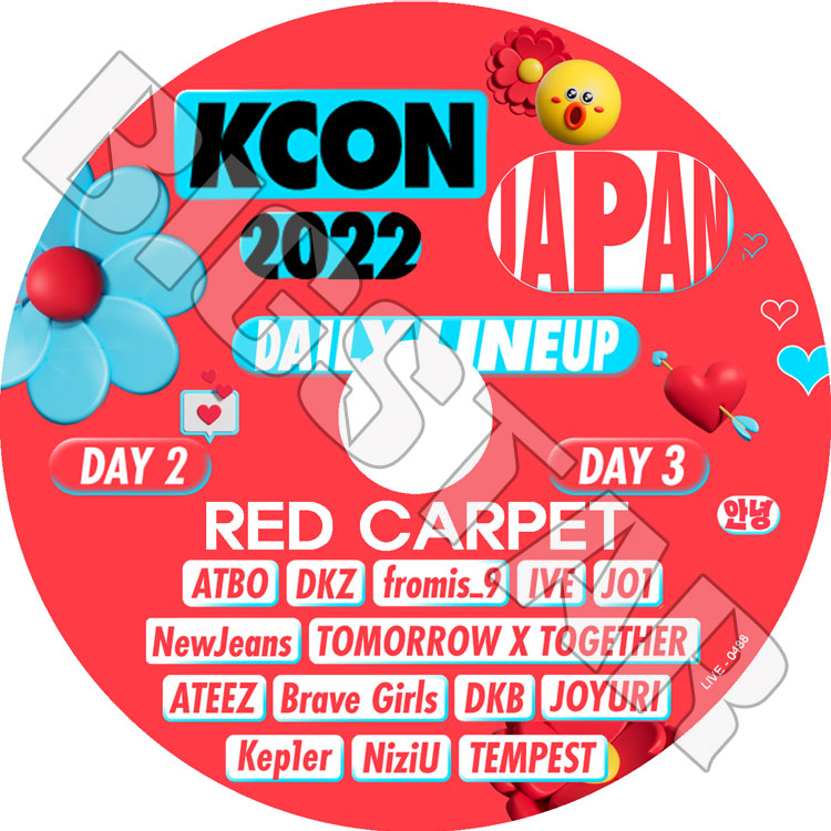 K-POP DVD/ KCON 2022 IN JAPAN 2-3DAY RED CARPET (2022.10.15/ 10.16)/ TXT IVE fromis_9 NewJeans ATEEZ Kep1er NiziU Brave Girls..