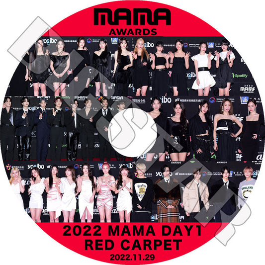 K-POP DVD/ 2022 MAMA Mnet Asia Music Awards DAY1-RED CARPET (2022.11.29)/ LE SSERAFIM STRAY KIDS TXT KARA NMIXX HYOLYN KEP1ER..