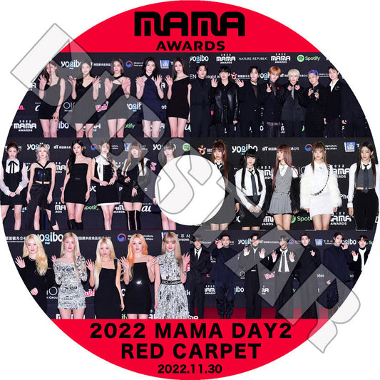 K-POP DVD/ 2022 MAMA Mnet Asia Music Awards 2nd DAY RED CARPET (2022.11.30)/ ITZY ENHYPEN (G)I-DLE ZICO NEWJEANS TREASURE..