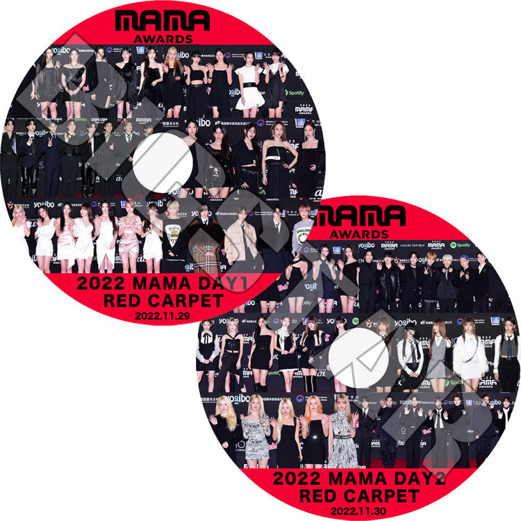 K-POP DVD/ 2022 MAMA Mnet Asia Music Awards RED CARPET 1-2DAY (2枚SET)(2022.11.29-30)/ LE SSERAFIM STRAY KIDS TXT ITZY..