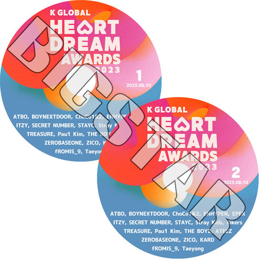 K-POP DVD/ 2023 HEART DREAM AWARDS (2枚Set) (2023.08.10)/ STRAY KIDS ITZY ENHYPEN ATEEZ THE BOYZ fromis_9 TAEYONG ZICO 他