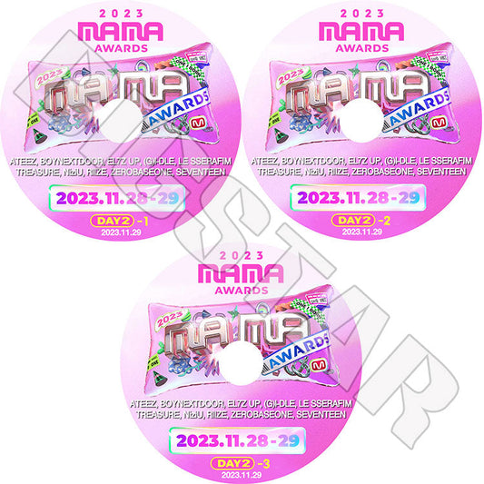 K-POP DVD/ 2023 Mnet Asia Music Awards 2DAY (3枚SET) (2023.11.29)/ SEVENTEEN LE SSERAFIM ATEEZ (G)I-DLE TREASURE NiziU..