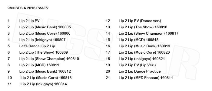 K-POP DVD/ Nine Muses A (Unit) PV&TVセレクト★Lip 2 Lip／Nine Muses A ナインミュージス エー KPOP