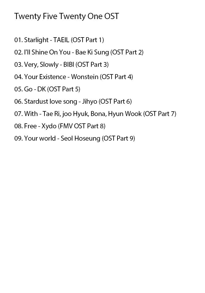 K-POP DVD/ 二十五、二十一 Twenty-Five Twenty-One OST (日本語字幕なし) / Kim Taeri キムテリ Nam Joo Hyuk ナムジュヒョク 宇宙少女 ボナ