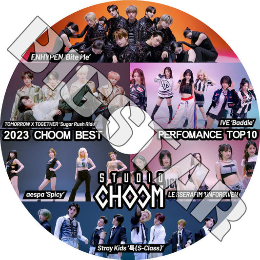 K-POP DVD/ 2023 CHOOM BEST PERFOMANCE TOP10/ STRAY KIDS aespa LE SSERAFIM ENHYPEN IVE TXT KPOP DVD