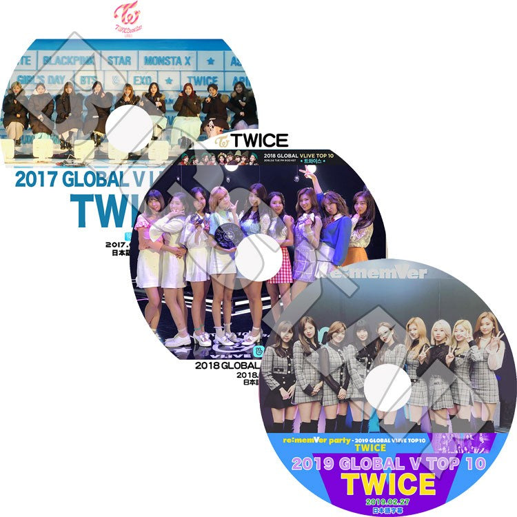 K-POP DVD/ TWICE 2017-2019 GLOBAL V TOP(3枚SET)(日本語字幕あり)／TWICE ナヨン ツウィ モモ サナ ミナ ジヒョ ダヒョン ジョンヨン チェヨン