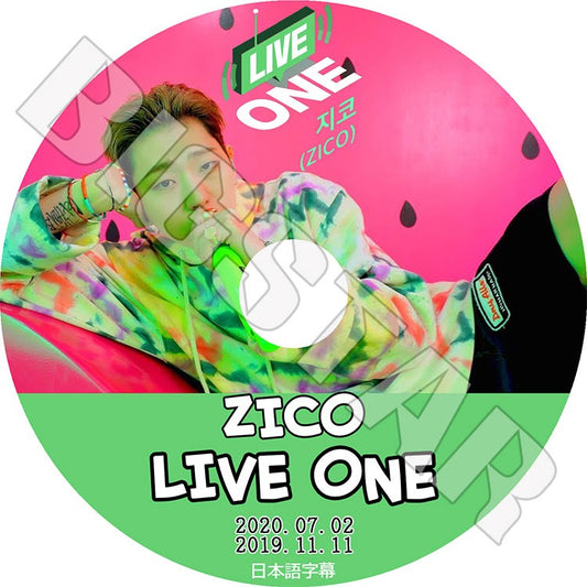 K-POP DVD/ ZICO LIVE ONE(2020.07.02/2019.11.11)(日本語字幕あり)/ BLOCK.B ブロックビー ZICO ジコ KPOP DVD